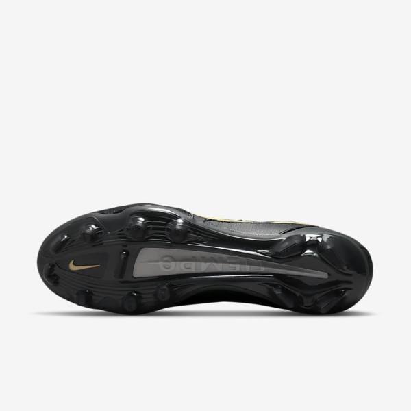 Nike Tiempo Legend 9 Pro FG Firm-Ground Women's Football Shoes Black / Dark Grey / Metal Gold / Metal Dark Grey | NK236QXS