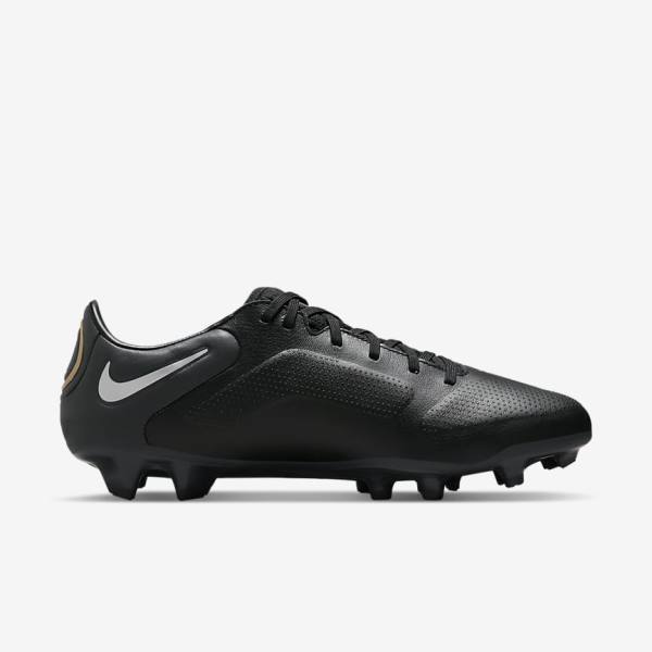 Nike Tiempo Legend 9 Pro FG Firm-Ground Women's Football Shoes Black / Dark Grey / Metal Gold / Metal Dark Grey | NK236QXS