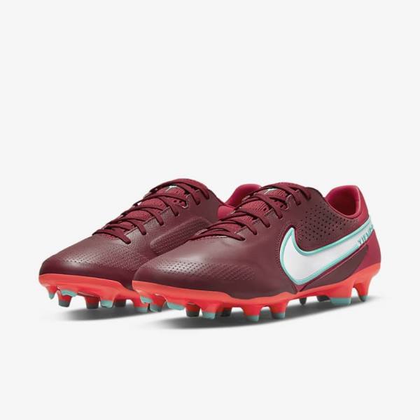 Nike Tiempo Legend 9 Pro FG Firm-Ground Men's Football Shoes Red / White | NK269EHC