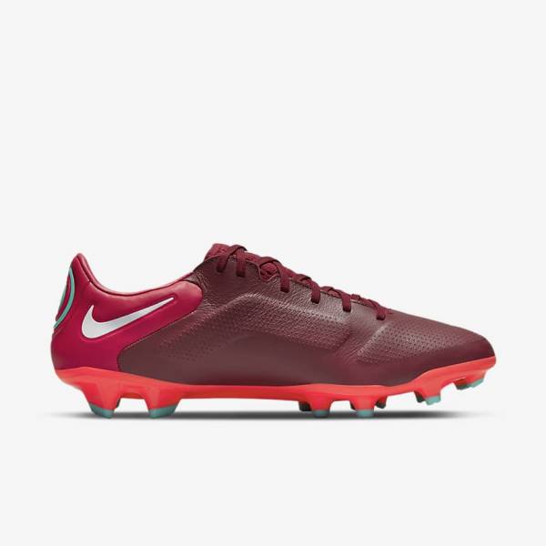 Nike Tiempo Legend 9 Pro FG Firm-Ground Women's Football Shoes Red / White | NK630GLY