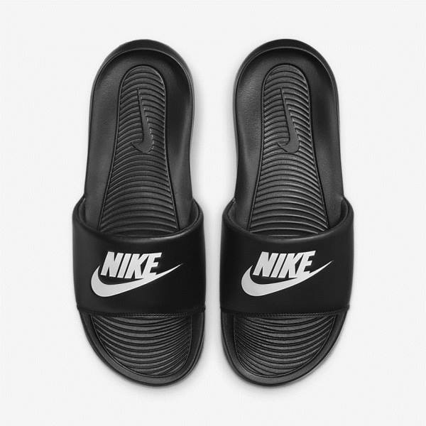 Nike Victori One Men's Slides Black / White | NK961MGD