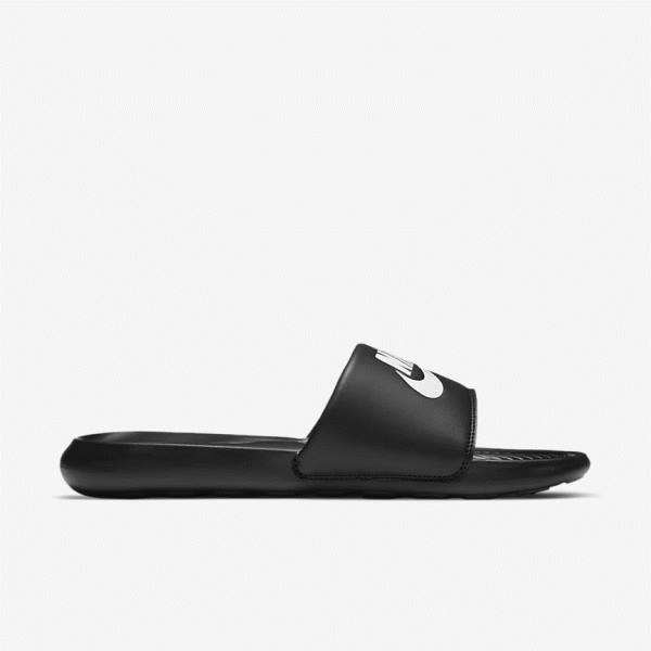 Nike Victori One Men's Slides Black / White | NK961MGD