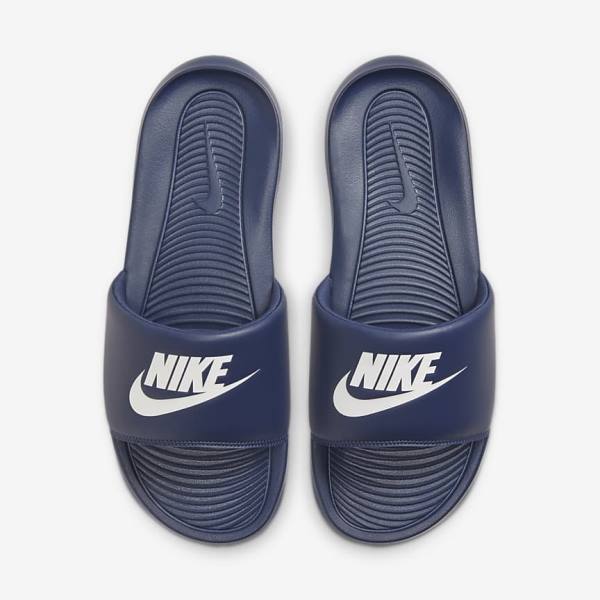 Nike Victori One Men's Slides Navy / Navy / White | NK581RIH