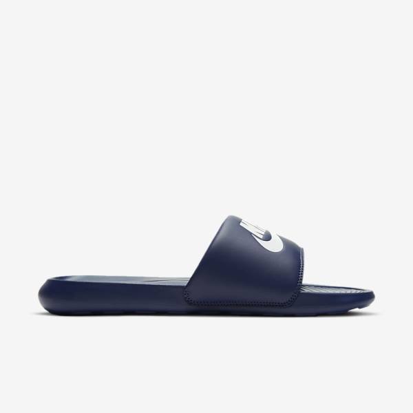 Nike Victori One Men's Slides Navy / Navy / White | NK581RIH