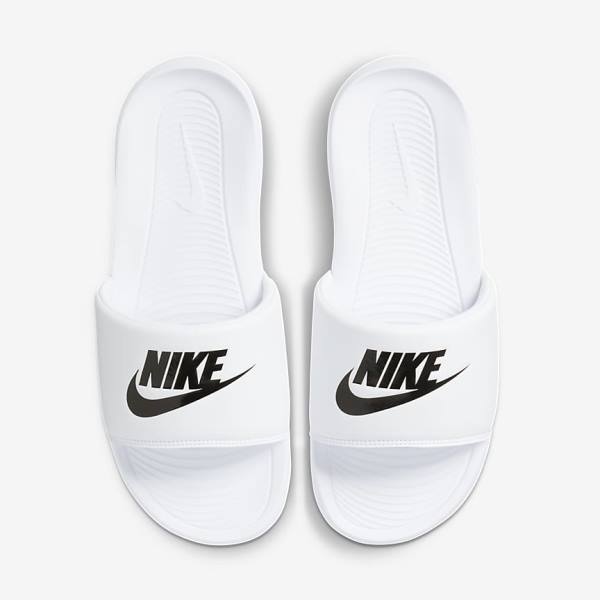 Nike Victori One Men's Slides White / Black | NK741CBF