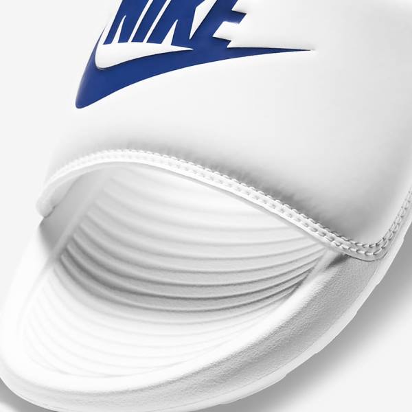 Nike Victori One Men's Slides White / Royal | NK862DZB