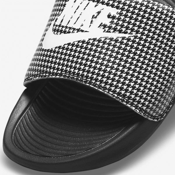 Nike Victori One Print Women's Slides Black / White | NK038FWN