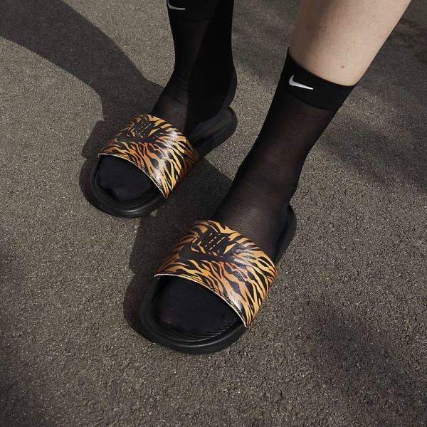 Nike Victori One Print Women's Slides Black | NK042DNZ