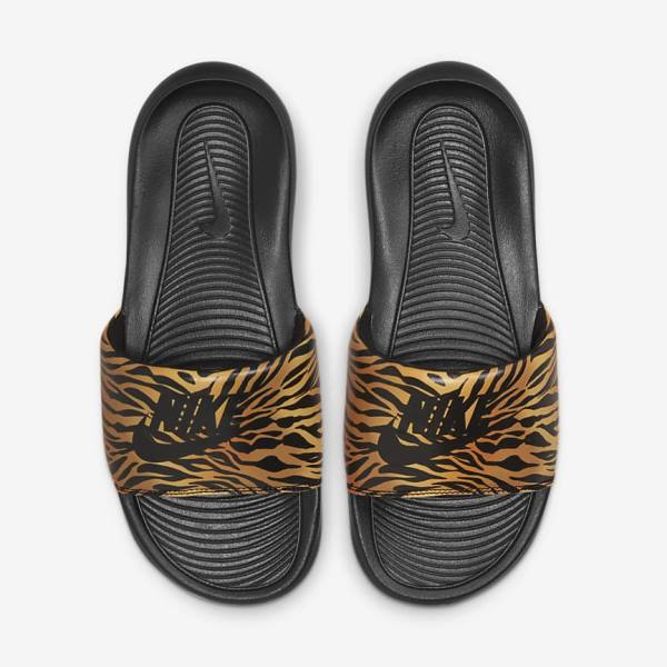 Nike Victori One Print Women's Slides Black | NK042DNZ