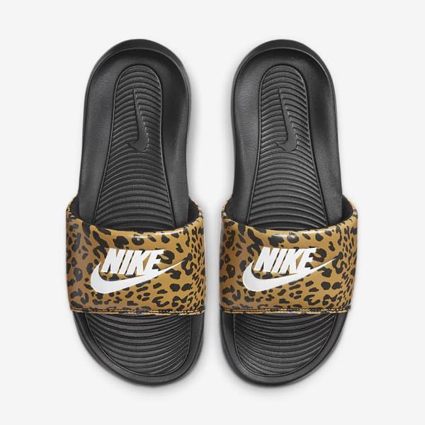 Nike Victori One Print Women's Slides Black / White | NK709BYJ