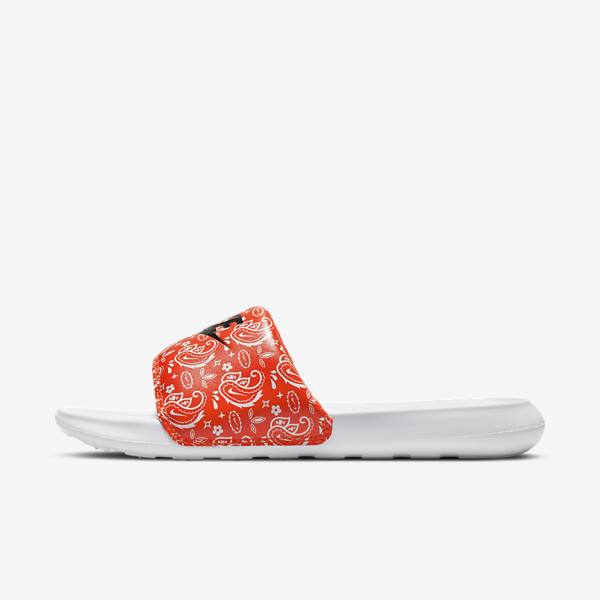 Nike Victori One Print Women\'s Slides Orange / White / Black | NK897EOD