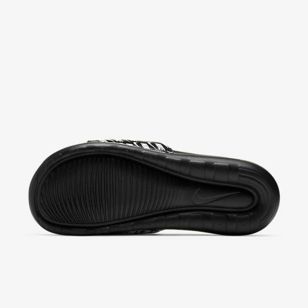 Nike Victori One Printed Men's Slides Black / White | NK432MPO