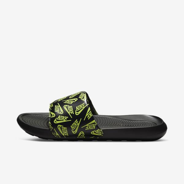 Nike Victori One Printed Men\'s Slides Black | NK815JXF