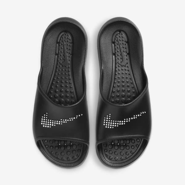 Nike Victori One Shower Men's Slides Black / White | NK627HYA