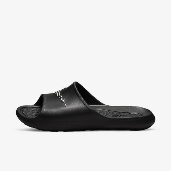 Nike Victori One Shower Men\'s Slides Black / White | NK627HYA