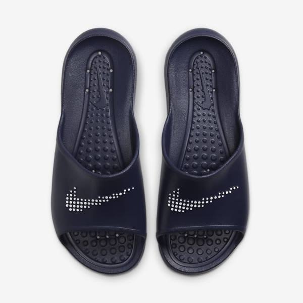 Nike Victori One Shower Men's Slides Navy / Navy / White | NK849ZPT