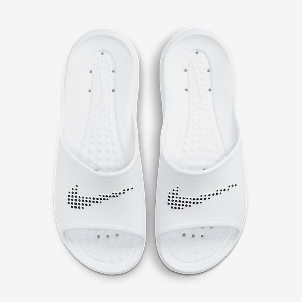 Nike Victori One Shower Men's Slides White / Black | NK820BLK