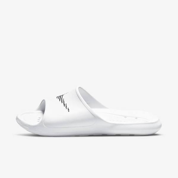 Nike Victori One Shower Men\'s Slides White / Black | NK820BLK