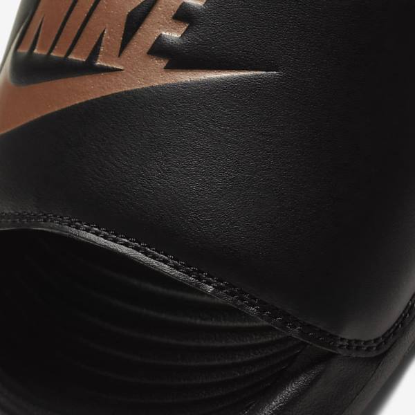 Nike Victori One Women's Slides Black / Metal Red Brown | NK053LBH