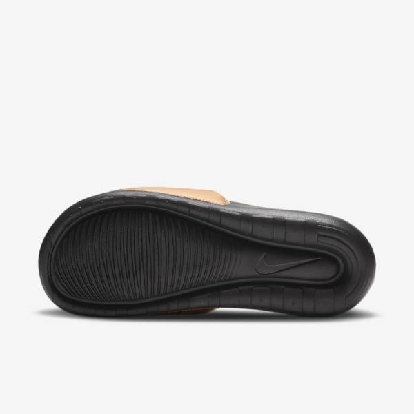 Nike Victori One Women's Slides Black / Metal Copper / Black | NK467ZTB