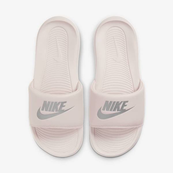 Nike Victori One Women's Slides Rose / Rose / Metal Silver | NK547BGS