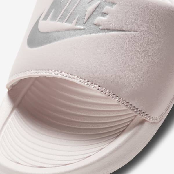 Nike Victori One Women's Slides Rose / Rose / Metal Silver | NK547BGS