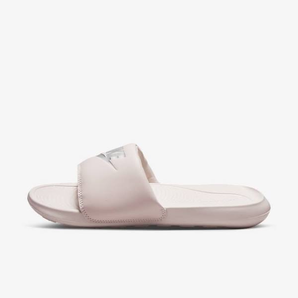 Nike Victori One Women\'s Slides Rose / Rose / Metal Silver | NK547BGS