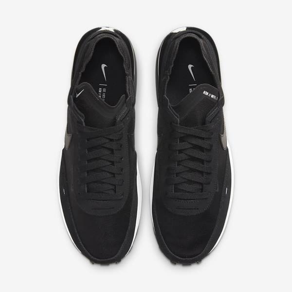 Nike Waffle One Men's Sneakers Black / White / Orange / Black | NK714OVT