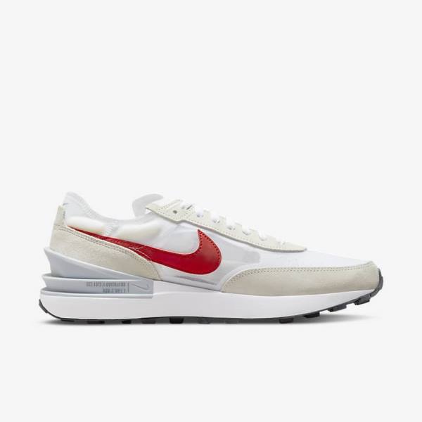 Nike Waffle One Men's Sneakers White / Green / Metal Silver / Red | NK783RMQ