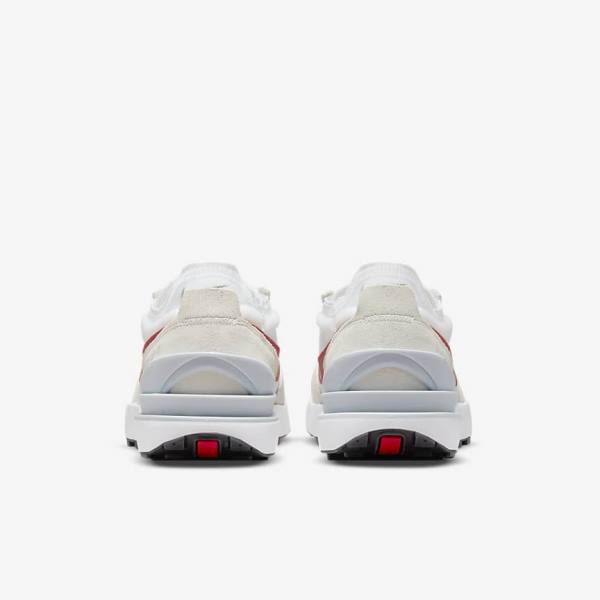 Nike Waffle One Men's Sneakers White / Green / Metal Silver / Red | NK783RMQ