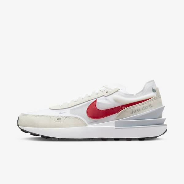 Nike Waffle One Men\'s Sneakers White / Green / Metal Silver / Red | NK783RMQ