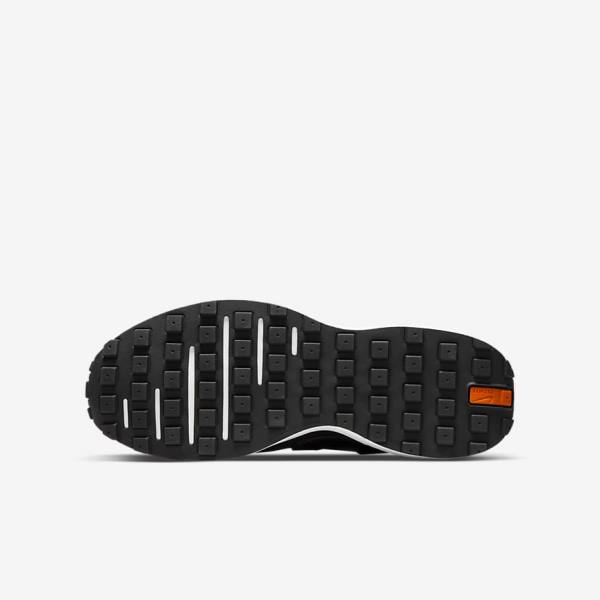 Nike Waffle One Older Kids' Sneakers Black / White / Orange / Black | NK375HWI