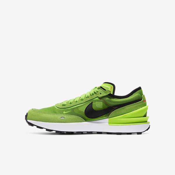 Nike Waffle One Older Kids\' Sneakers Green / Red / Black | NK197NMK