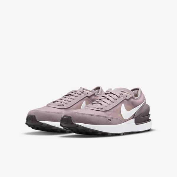 Nike Waffle One Older Kids' Sneakers Pink / Light Purple / White | NK257DGF