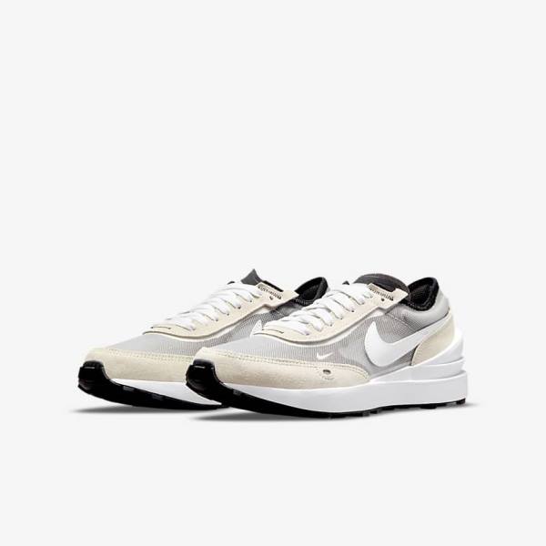 Nike Waffle One Older Kids' Sneakers White / Black / Orange | NK745YRS