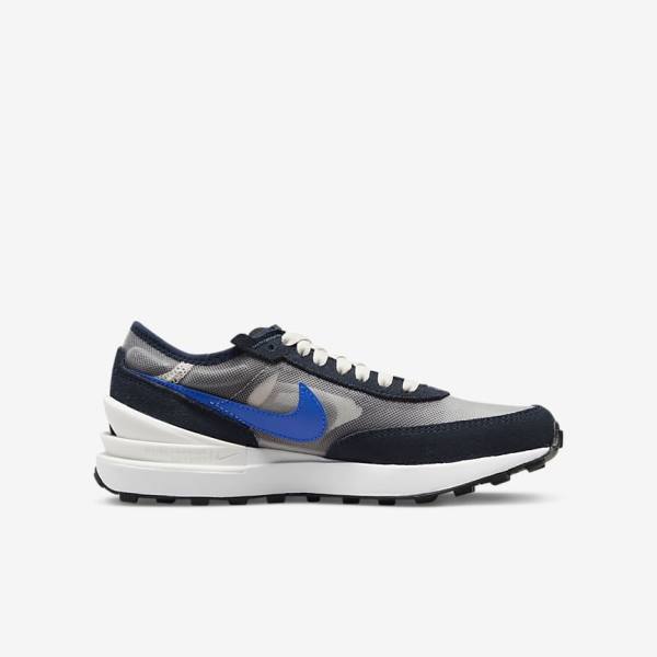 Nike Waffle One Older Kids' Walking Shoes Dark Obsidian / Black / Royal | NK098PLC