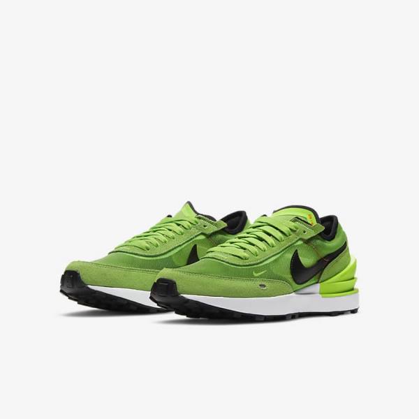 Nike Waffle One Older Kids' Walking Shoes Green / Red / Black | NK917ZHW