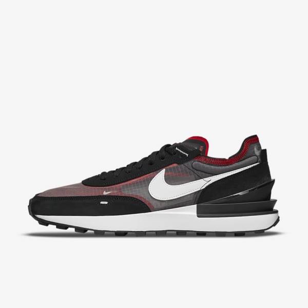 Nike Waffle One SE Men\'s Sneakers Black / Red / White | NK086YHV