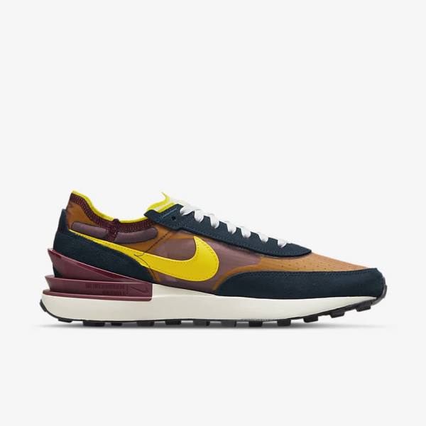 Nike Waffle One SE Men's Sneakers Navy / White / Yellow | NK631CHU