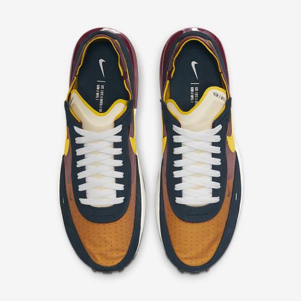 Nike Waffle One SE Men's Sneakers Navy / White / Yellow | NK631CHU