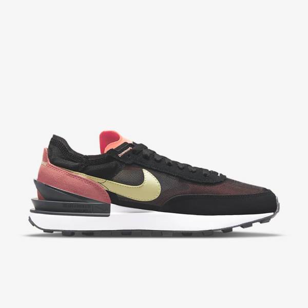 Nike Waffle One Women's Sneakers Black / Red / Light Green | NK265DGS