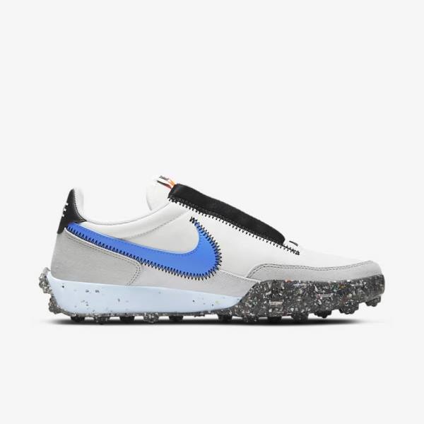 Nike Waffle Racer Crater Women's Sneakers White / Black / Blue | NK306MEO