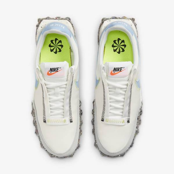 Nike Waffle Racer Crater Women's Sneakers White / Light Lemon | NK420ASI