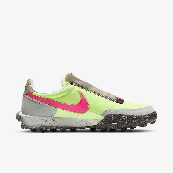 Nike Waffle Racer Crater Women's Sneakers Black / Green / Pink | NK865SXN