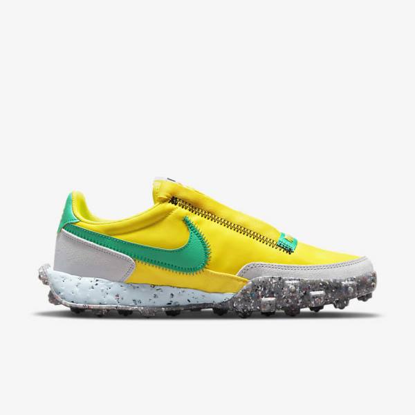 Nike Waffle Racer Crater Women's Sneakers Yellow / Blue / Green | NK925JTO