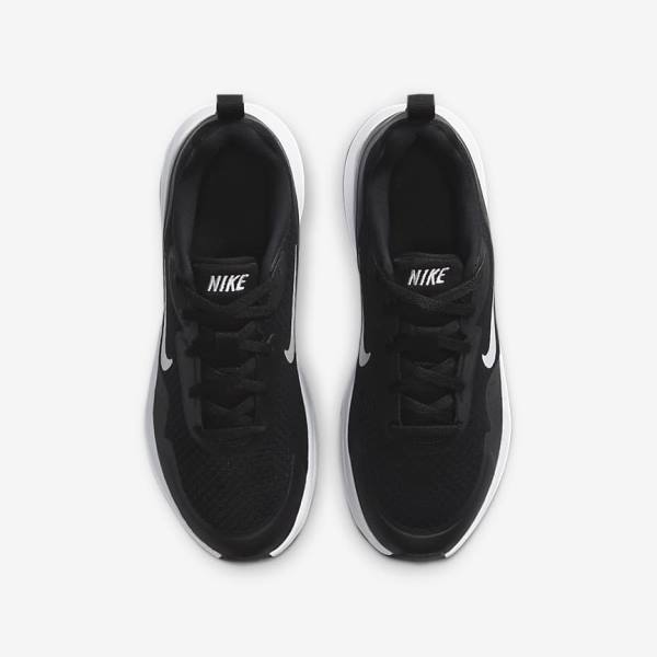 Nike WearAllDay Older Kids' Sneakers Black / White | NK386DVQ