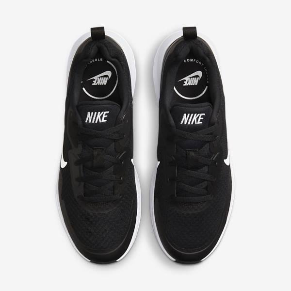 Nike Wearallday Women's Sneakers Black / White | NK769LDZ