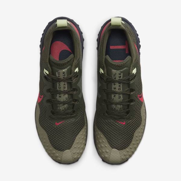 Nike Wildhorse 7 Trail Men's Running Shoes Khaki / Olive / Obsidian / Red | NK201YTK