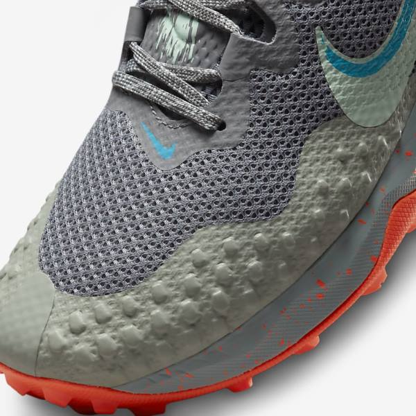 Nike Wildhorse 7 Trail Men's Running Shoes Grey / Olive / Blue / Mint | NK381OSQ