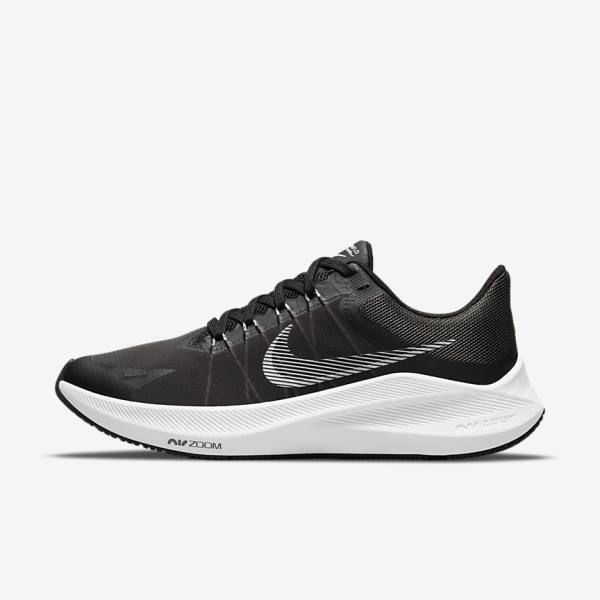 Nike Winflo 8 Road Women\'s Running Shoes Black / Dark Grey / Light Grey / White | NK189GZX